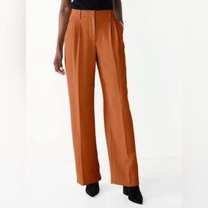 Nine West Women's Burnt Orange Wide-Leg Pants